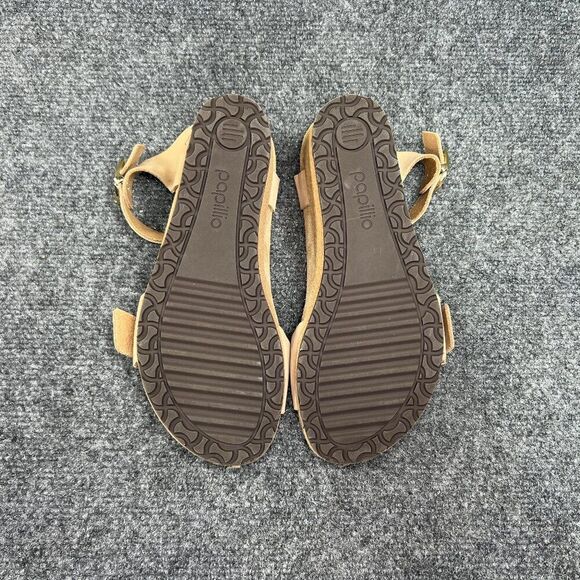 Papillio by Birkenstock Soley Wedge Sandals Women's 6.5N Tan Leather Buckle - Picture 9 of 13